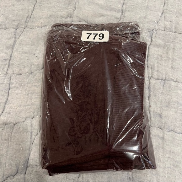 Talbots Ribbed Knit Pull On Midi Skirt Womens Medium Maroon Burgundy Stretch - Picture 10 of 10